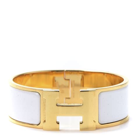 hermes white cuff bracelet